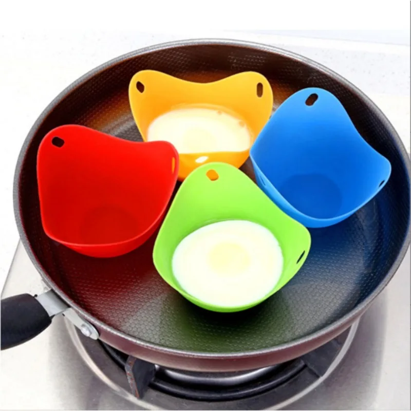 

1PPC High Temperature Silicone Egg Poacher Thickened Food Grade Silicone Egg Steamer Creative Non-stick Egg Tray Kitchen Gadgets