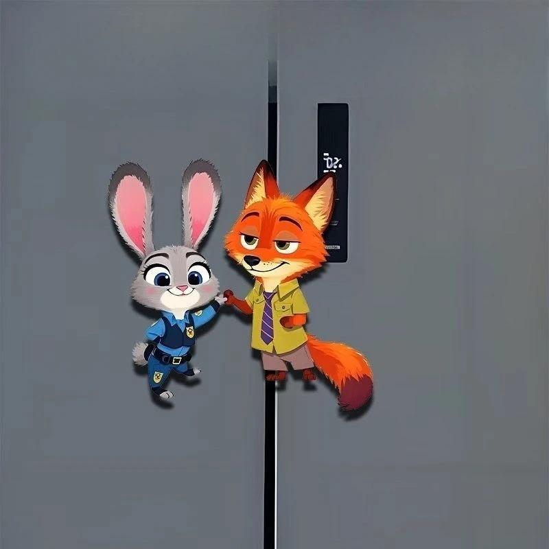 Disney Zootopia Series Merchandise Nick Wilde Judy Hopps Acryl Magnet Cartoon Kreativer personalisierter Kühlschrankmagnet Geschenk