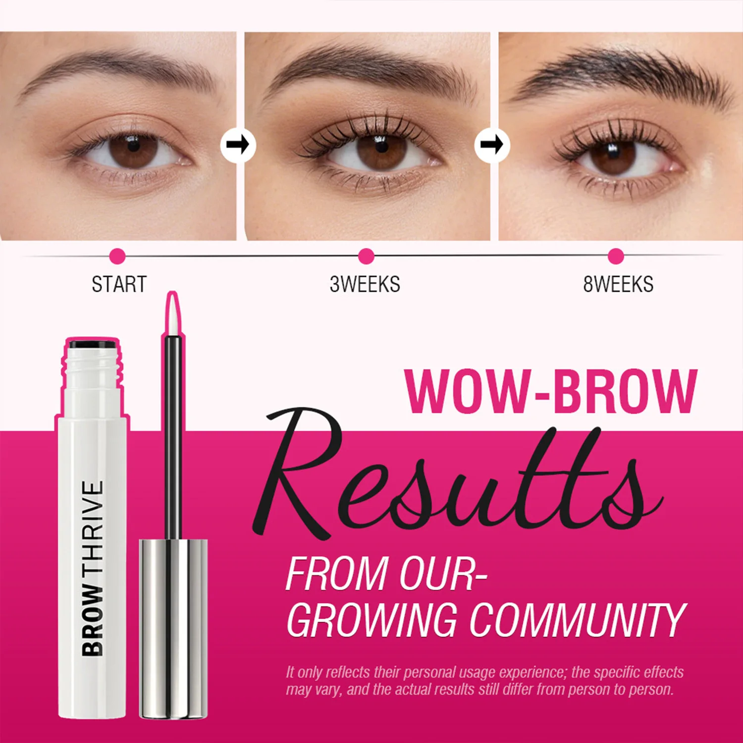 Daily Brow Conditioning Booster Serum versterkt voedt wenkbrauwharen, bevordert wimpergroei Gezonder ogende vollere wenkbrauwen
