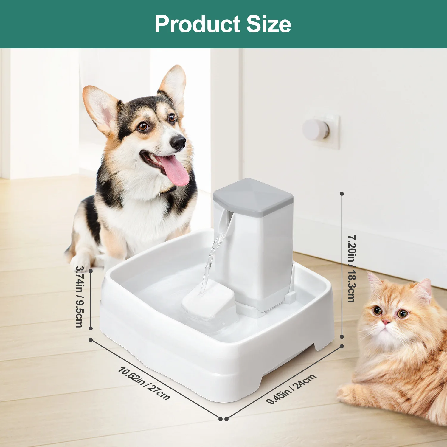 

Automatic Circulating Cat Water Dispenser With Pump for Pet Dog Smart Water Drinking Ultra Quiet Water Pump