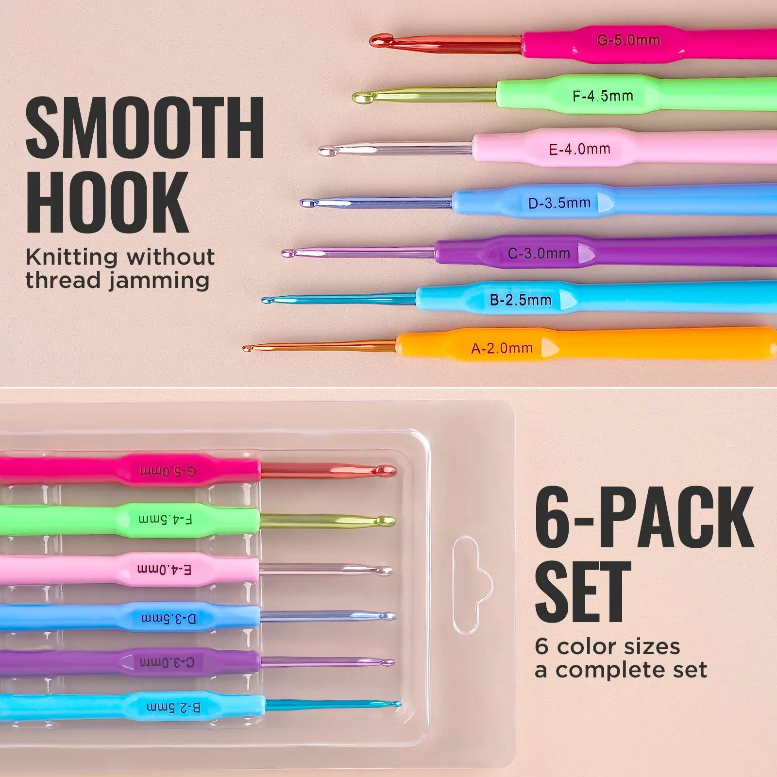 1/7pcs อลูมิเนียมเข็มถักโครเชต์โลหะชุด DIY CRAFT เส้นด้าย Stitch เสื้อกันหนาวทอผ้า 2-5 มม.เข็มเย็บเครื่องมือ