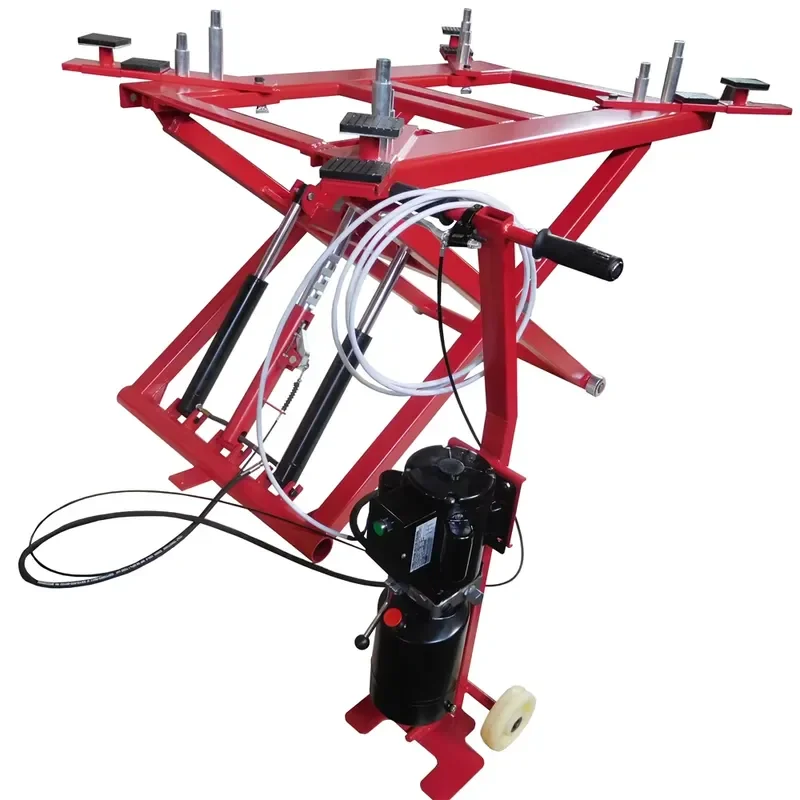 Home Garage Adjustable Scissor Double Cylinder Hydraulic Steel Car Ramp Jack Lift 2700kg 1200mm Multi-Voltage