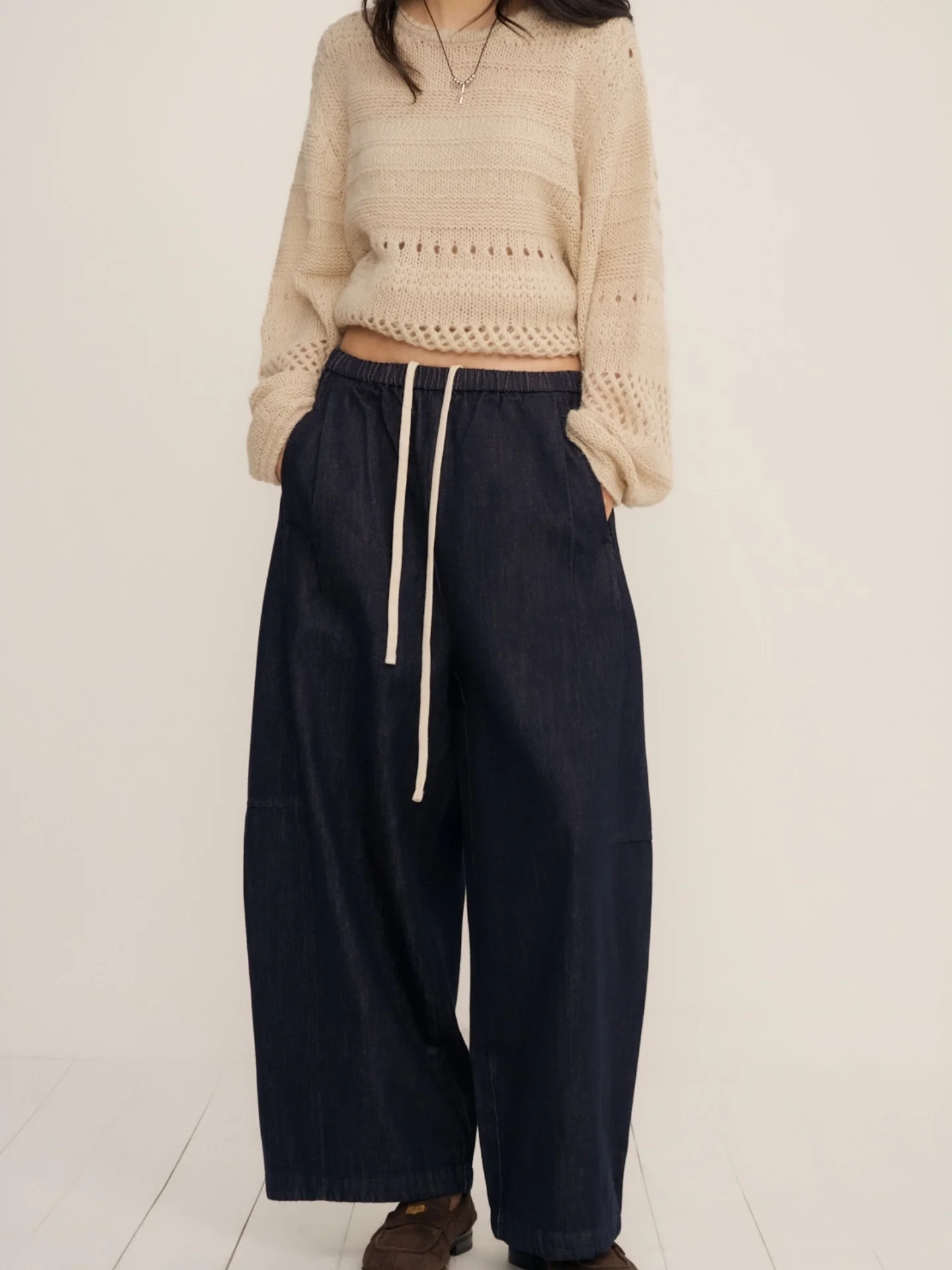 

CHILL ZOEY Time Canvas Lantern Pants Women's Casual Faionable New Autumn Winter Cotton Blend Ladies High Waist Trousers