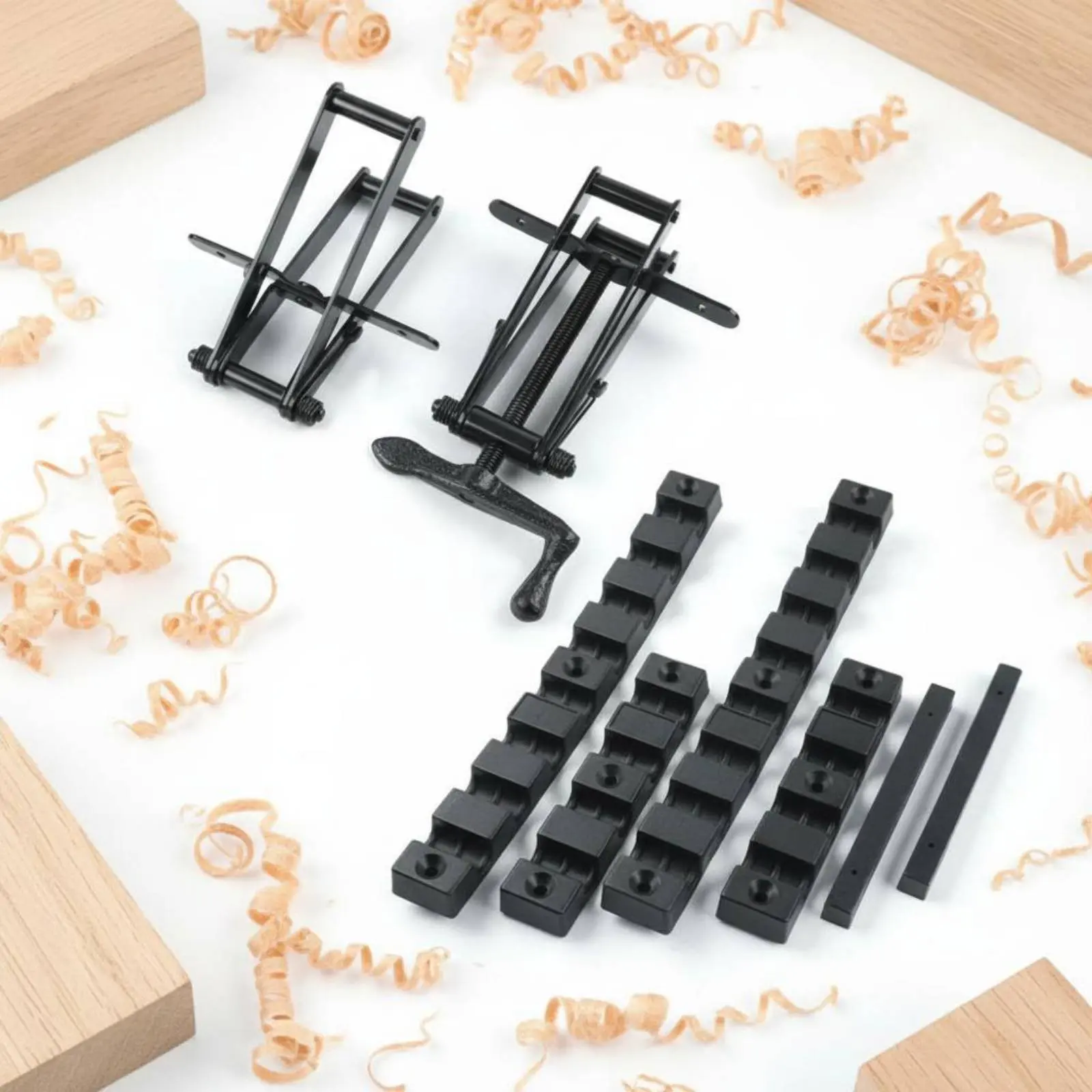 Carpentry Panel Clamp Kit Adjustable Width 4-Way Pressure Clamp Clamping Tool Sturdy-Duty for DIY Hobbyists, Garage