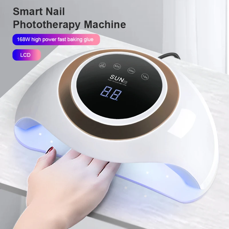 

Digital Display Screen Uv Nail Enhancement Lamp 2 Specifications One Click Timing Nail Enhancement Lamp 168w Quick Drying