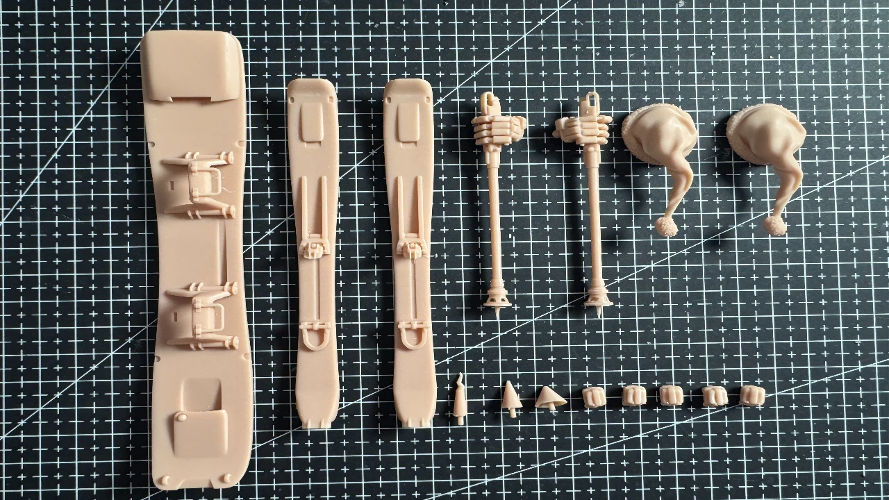 1:20 Cast Resin Model Assembly Kit Ma.k Wave Sled Single and Double Board Set, Excluding Figures (unpainted)