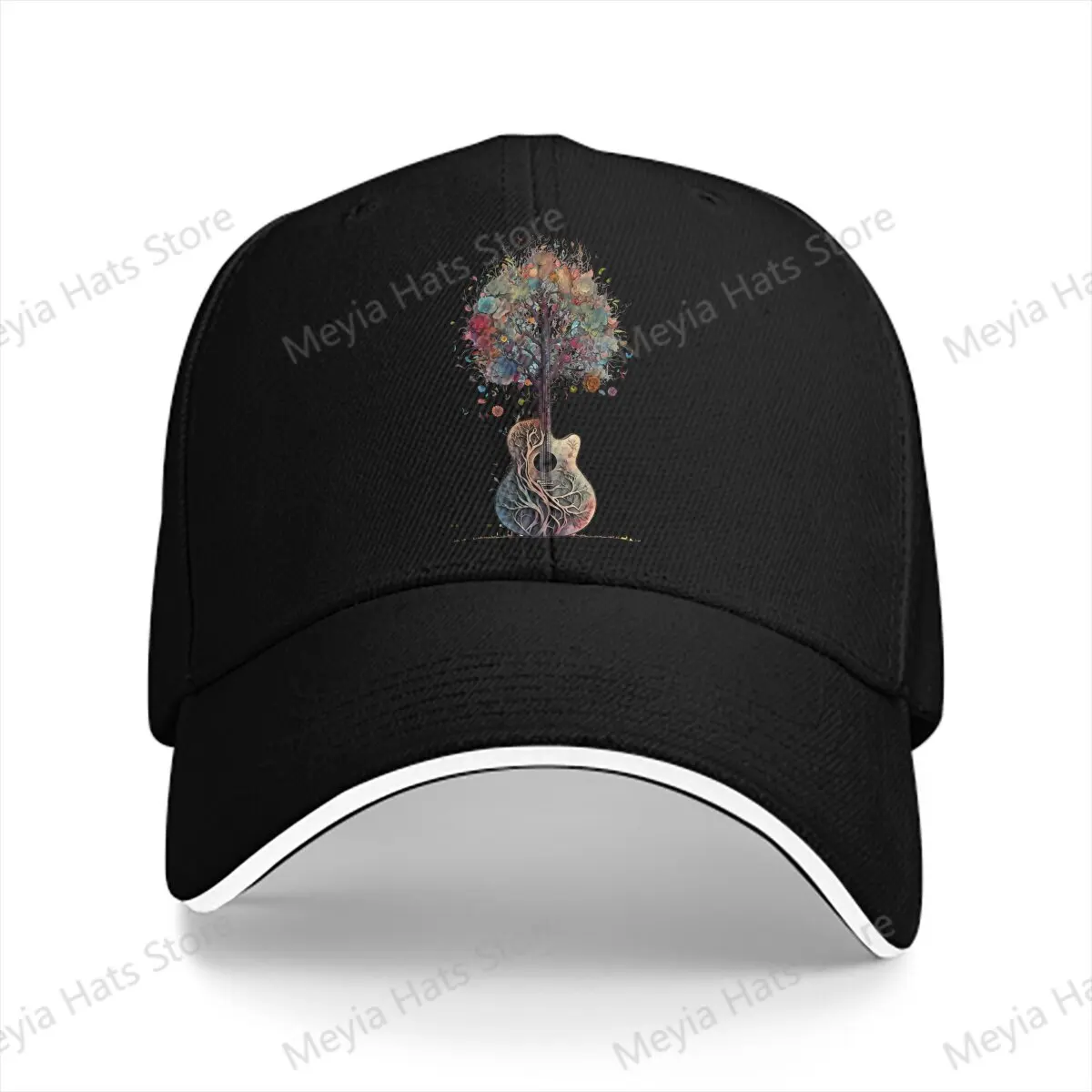 Tree Of Life Men Baseball Caps Peaked Cap Sun Shade Outdoor Hat Guitar