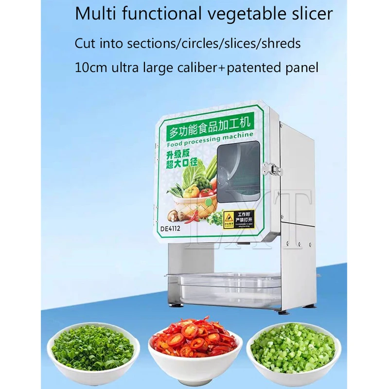 Automatic Vegetable Cutter Machine Multifunctional Slicing Shredding Machine Chili Cutting Section Scallion Leek Cutting Machine