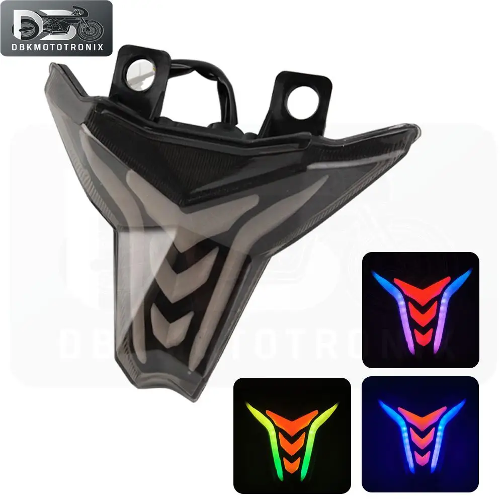 Motorcycle Rear Brake Tail Light Taillight Lamp RGB For Kawasaki Ninja ZX-10R 2016-2022 ZX-6R 2019-2022 400 / Z400 2018-2022