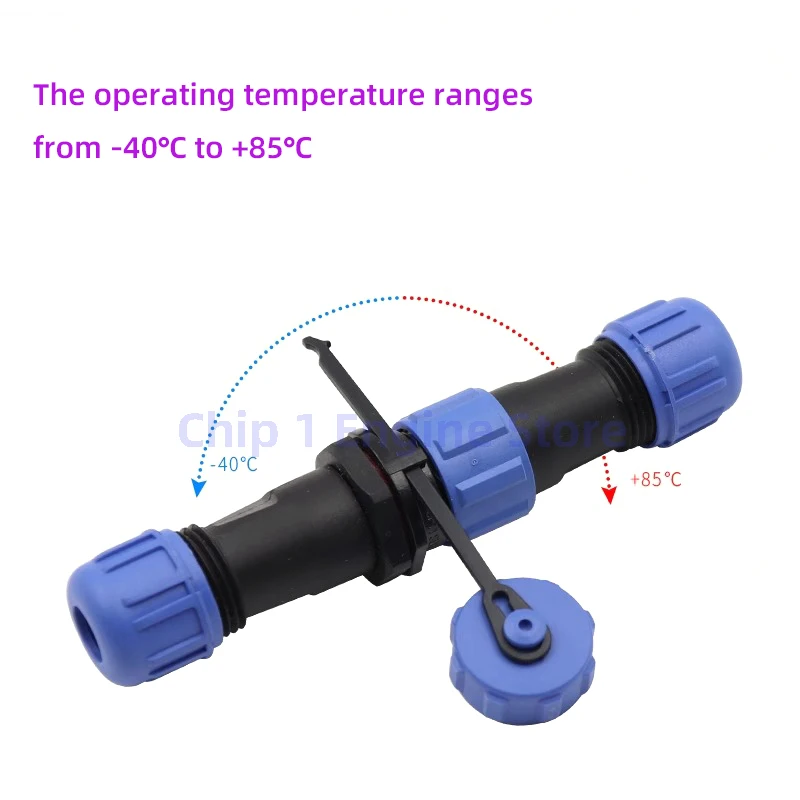 SP11 waterproof aviation plug socket connector SP1110 2/3/4/5 pin cable butt socket anti-leakage plug IP68