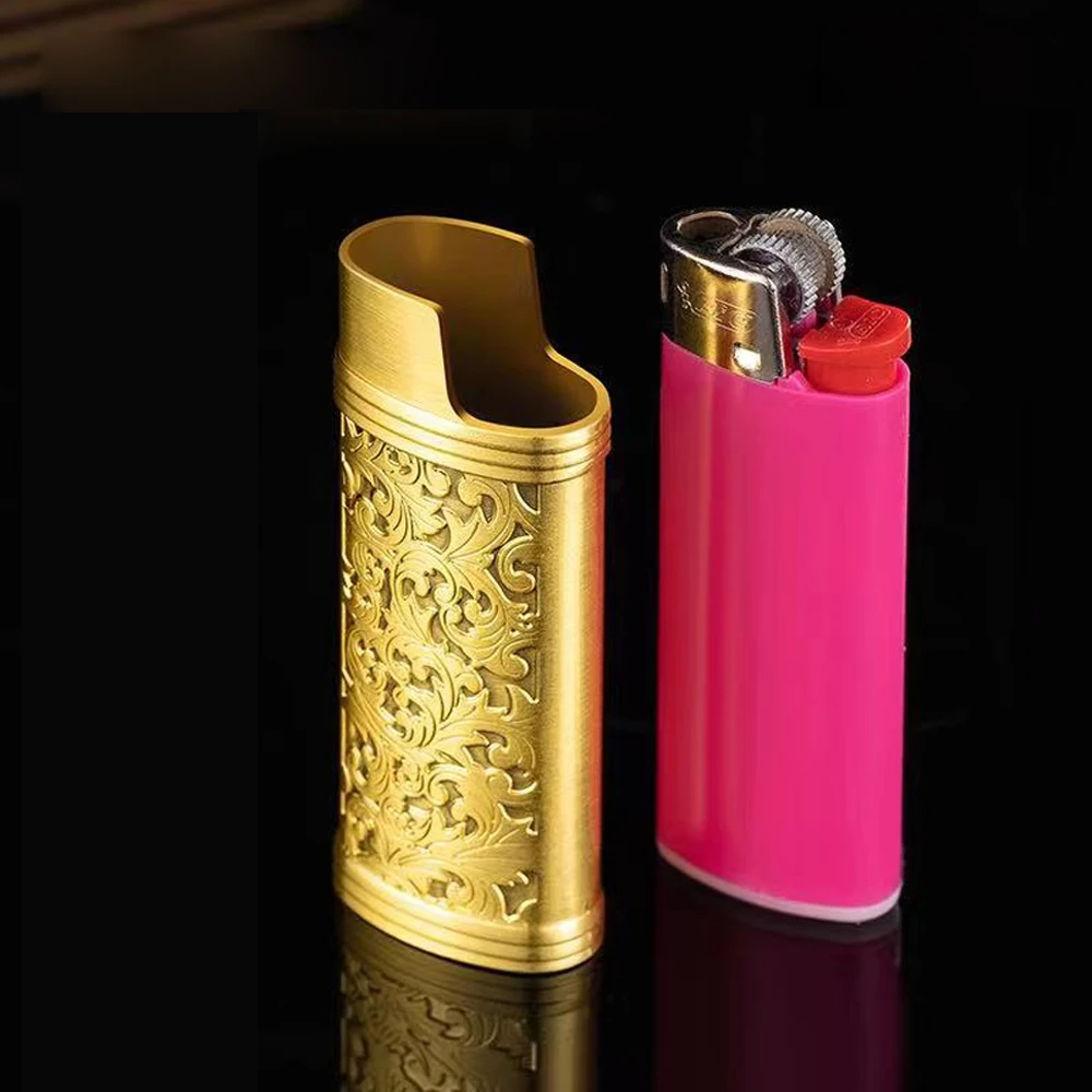 

Metal Case Covered Leather Shell for France Small BIC Lighter j5 J25