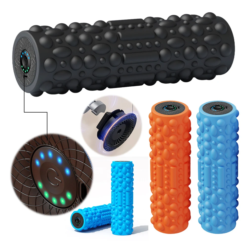 

Electric Vibrating Foam Roller Yoga Column Rechargeable Exercise Roller 5 Modes Tissue Massager for Yoga Pilates