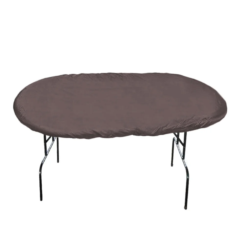 Oval Poker Table Cover 244x122cm 420D Oxford Waterproof Game Table Cloth With Drawstring For Outdoor Patio Garden Furniture