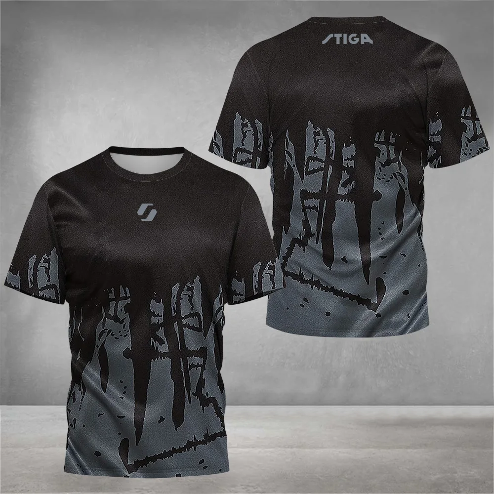 Modisches Herren-T-Shirt für den Sommer, Wettkampf- und Trainings-T-Shirt mit Buchstaben-Aufdruck, bequemes und atmungsaktives Rundhals-T-Shirt für den Freizeit- und Sportbereich im Freien – Detail 5