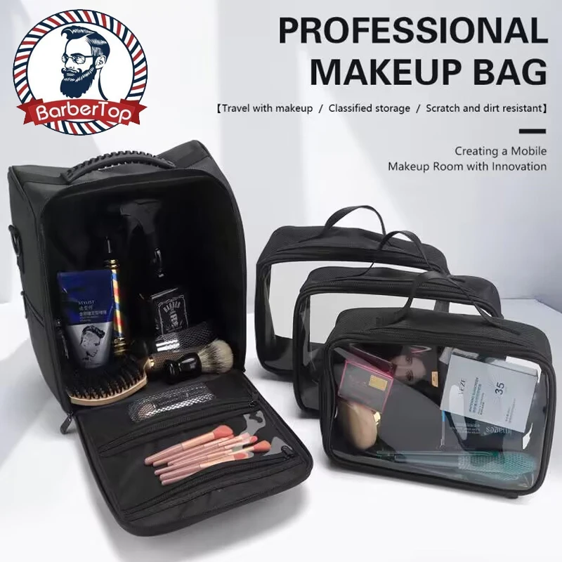 Professional Women Makeup Bag Set Cosmetics Kit Hairdressing Tools Storage Box Waterproof Storage Case 2023