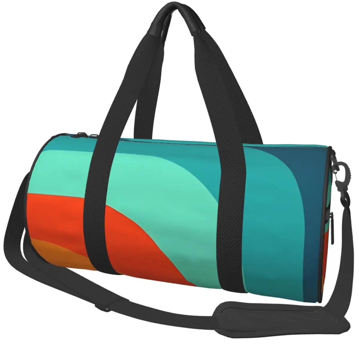 

Спортивная сумка в стиле ретро с геометрическим винтажным узором, с отделением для обуви, портативная сумка для мужчин и женщин, графическая сумка для тренировок и фитнеса