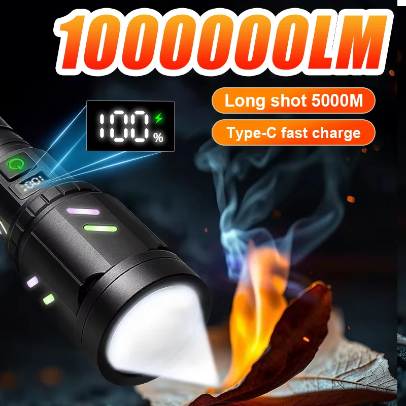 1000000lm-強力な-led-懐中電灯超高輝度-usb-充電式フォーカス点火懐中電灯釣りキャンプ緊急ズームライト