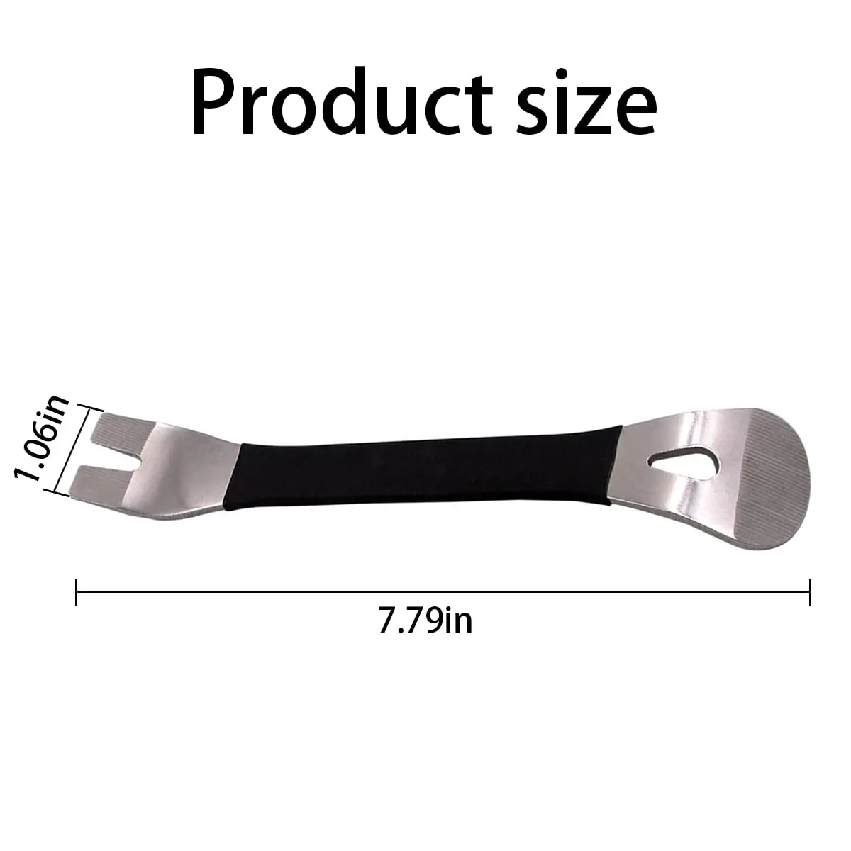 Auto Trim Removal Metal Tool 2mm U-Shaped Pry Bar Multifunctional for Door Panel Radio Audio Installer Car Upholstery Fastener