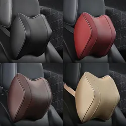 Car Neck Headrest Pillow Rest Head Support Cushion Car Breathable Memory Foam Slow Rebound Guard Car Lumbar Pillow Universal