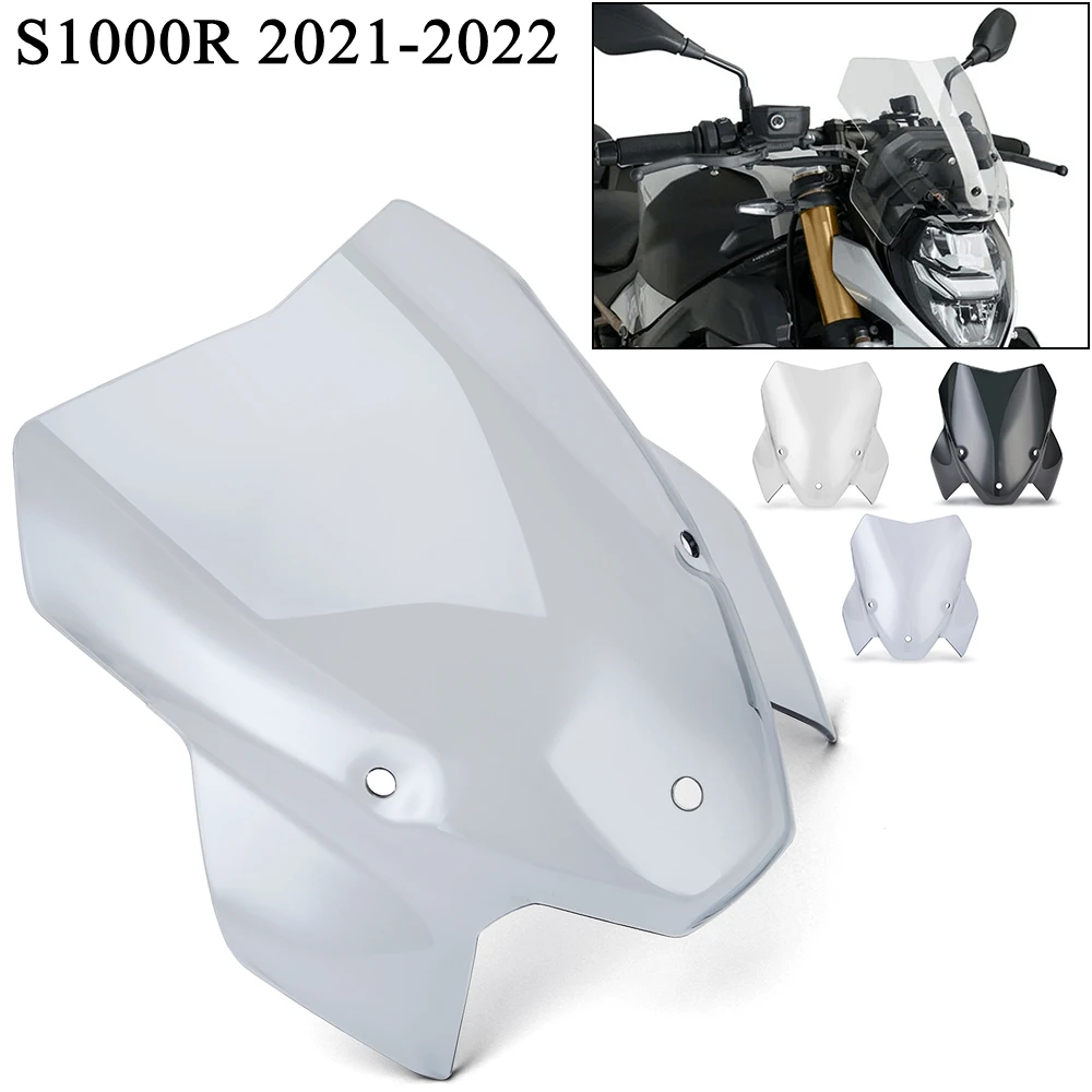 S1000R 2021 2022 2023 Windshield Windscreen For BMW S 1000R S1000 R S1000R Wind Screen Shield Airflow Deflectors Accessories