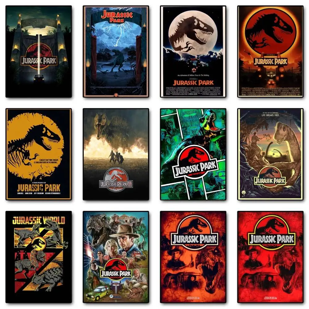 J-Jurassic P-Park динозавр постер фильма высокого качества печать водостойкая настенная художественная наклейка для бара гостиная Декор подарок