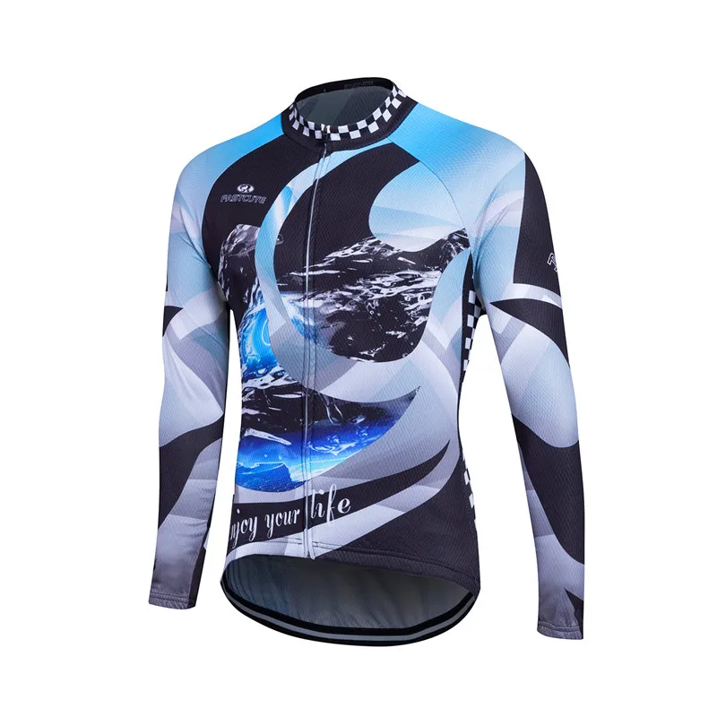 Men\'s Cycling Jersey 2024 Spring Fall Breathable Long Sleeve Men\'s Cycling Clothing MTB Road UV Protection Men\'s Cycling Shirt