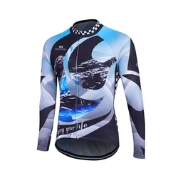 Men's Cycling Jersey 2024 Spring Fall Breathable Long Sleeve Men's Cycling Clothing MTB Road UV Protection Men's Cycling Shirt