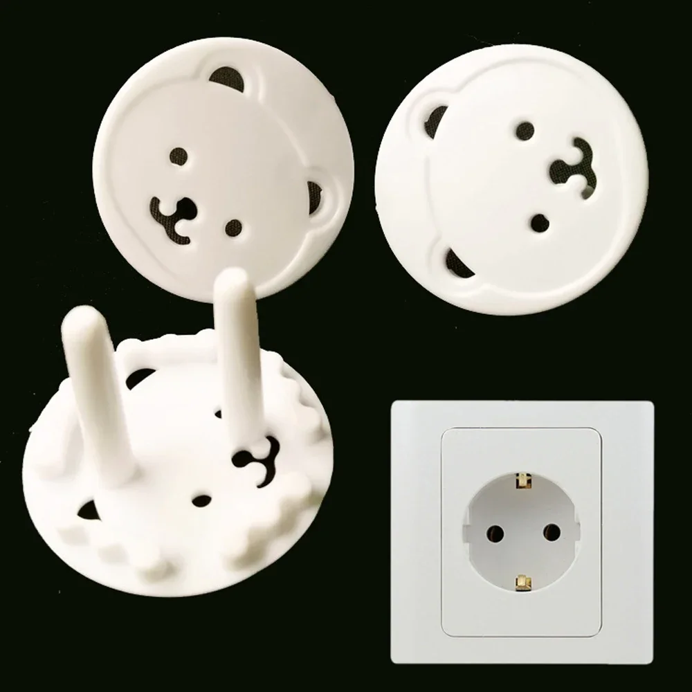 

Bear EU Power Socket Electrical Outlet Baby Kids Child Safety Guard Protection Anti Electric Shock Plugs Protector Cover