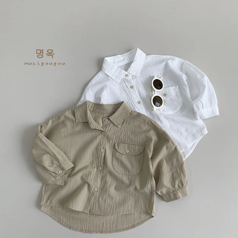 

Girls Baby's Kids Blouse Coat Jacket Outwear 2024 White Spring Autumn Shirts Cotton Gift Party Christmas Gift Children's Clothin