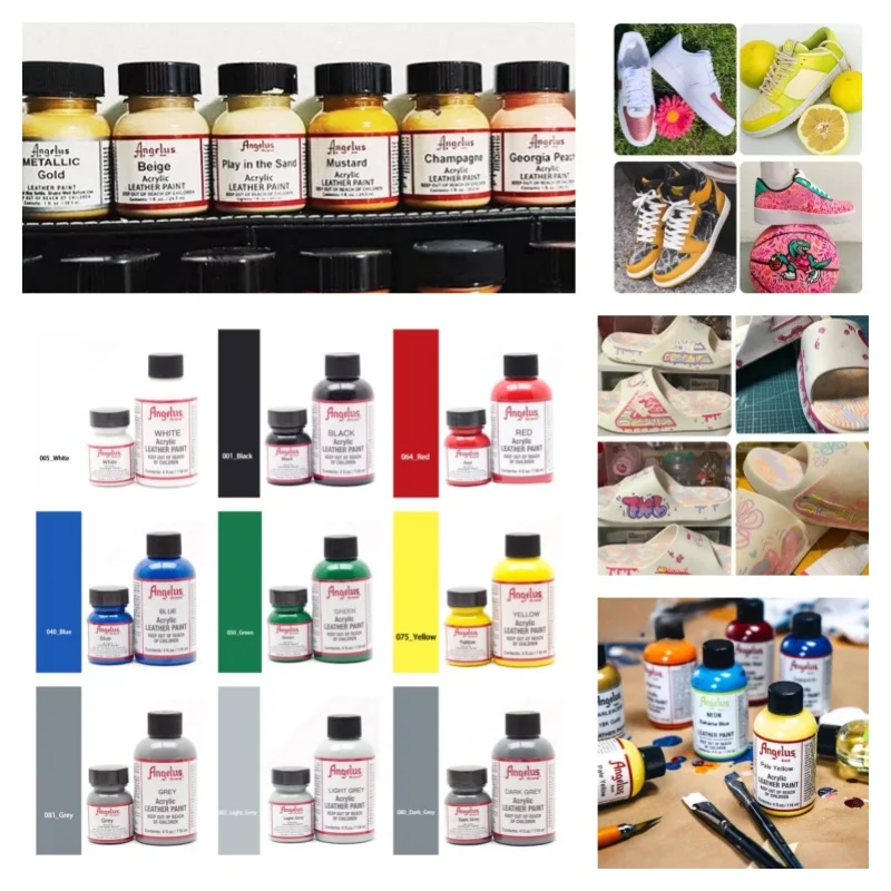 10/15/25ML Hand-painted Paint Set Handmade DIY Sneakers Leather Bags Leather Handicrafts Doodle Coloring Auxiliary Pigment Set