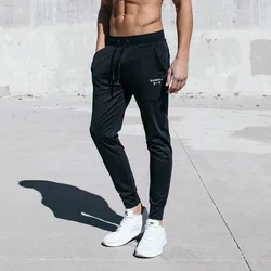 Mens Gym Cotton Casual Pants Streetwear Hip Hop Running Jogger Trousers Trackpants Sportswear Jogging Male Fitness Sportpants