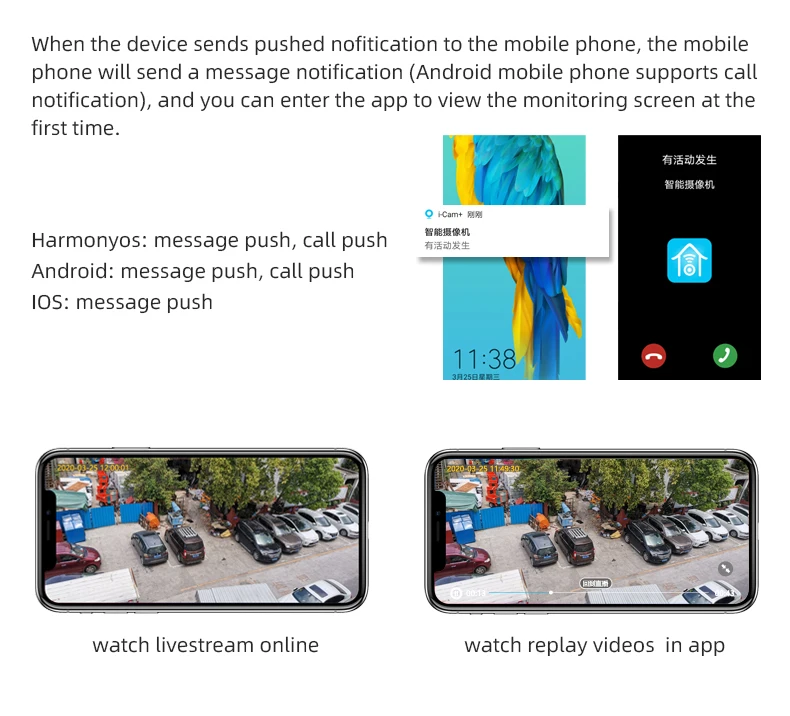 كاميرا ESOE 4G تعمل بالطاقة الشمسية خارجية لاسلكية واي فاي PTZ 360 °   مراقبة بعدسة مزدوجة للرؤية الليلية مع بطاقة SIM ونظام إنذار #4