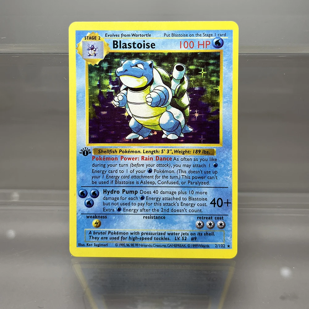 PKM Fossil/Base Set PROXY Kaarten Charizard Venusaur Blastoise Game Collection Kaarten Spel Speelgoed Kaart Hobby