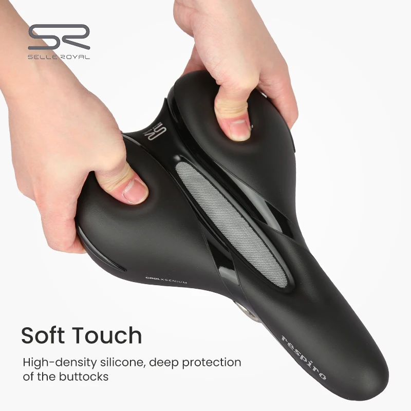 SELLE ROYAL Men Women Bicycle Saddle GEL Shock Absorbing Rail Hollow Breathable Comfortable Soft MTB Road Bike Seat Cushion