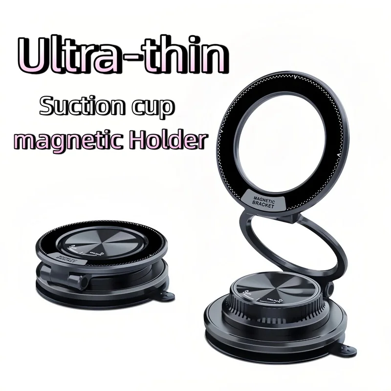 

Ультратонкий магнитный автомобильный держатель для телефона из сплава с вакуумной присоской, вращающийся на 360° кухонный зеркальный тренажерный зал, подставка для Samsung Iphone 17 16 15 14 13