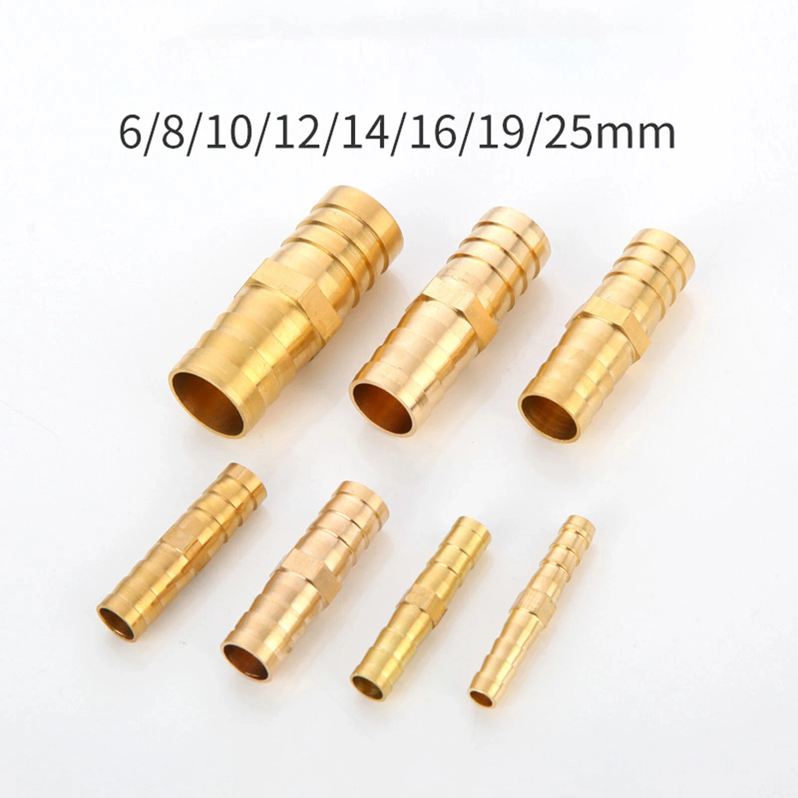

1 ~ 10 шт., металлический латунный прямой соединитель для шланга, колючий соединитель, воздушное топливо, водопроводная трубка, газовая трубка 5/6/8/10/12/14/16/19/25 мм