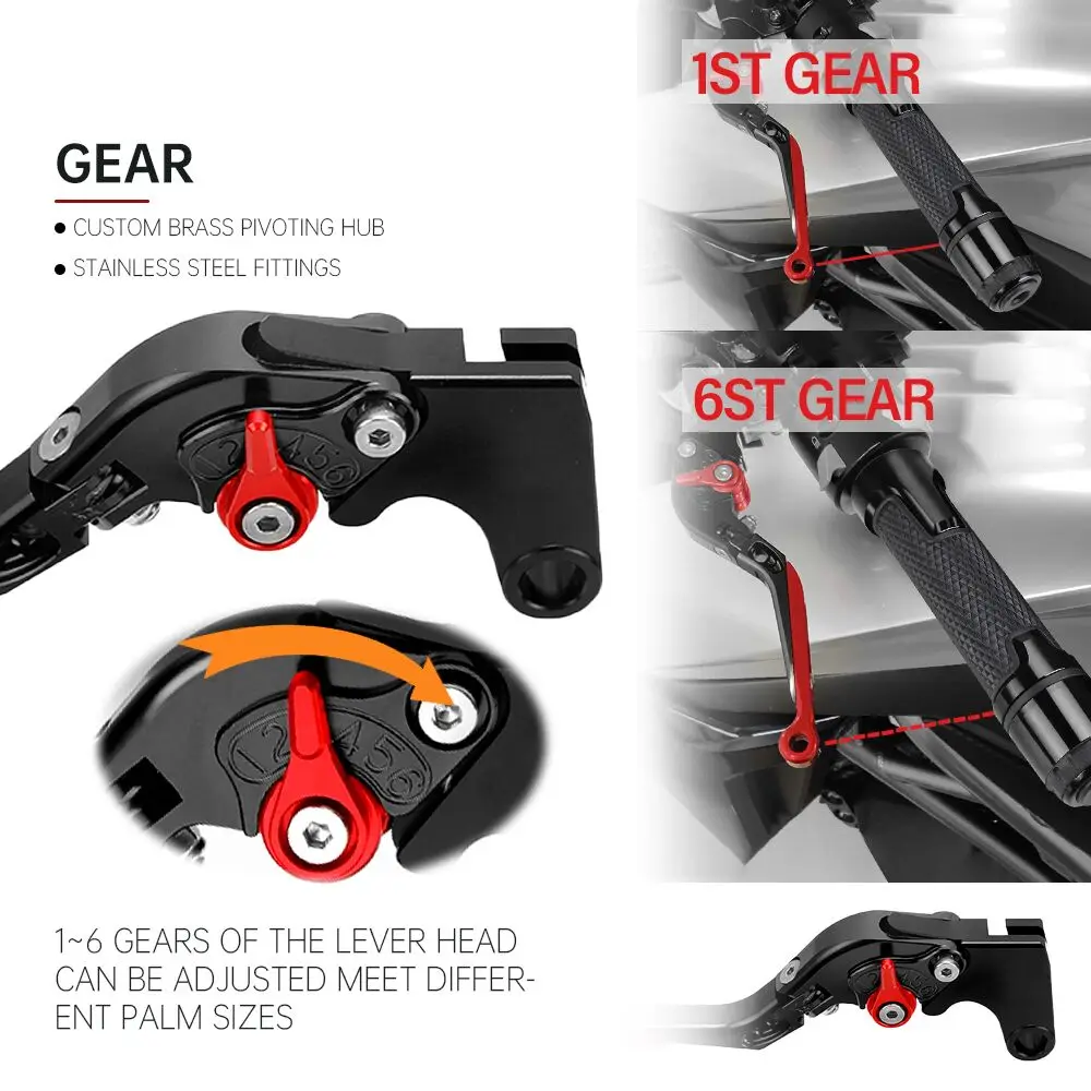 For CFMOTO CF MOTO XO PAPIO XO 125 XO-1 XO-2 Papio 125 All Years Motorcycle Accessories Adjustable Folding Brake Clutch Levers