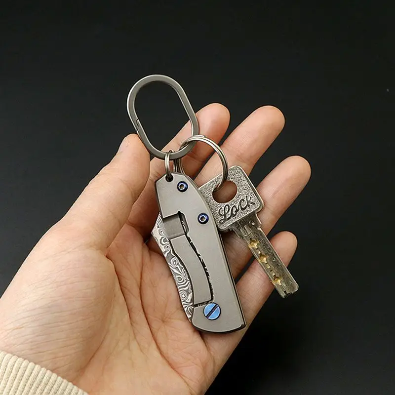 3pcsTitanium Alloy Side Opening Mini Hanging Buckle EDC Backpack Tool Portable Connection Buckle Portable Metal Accessory Buckle