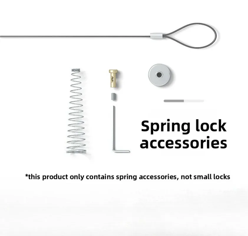 مجموعة واحدة - مجموعة من مفصلات مزلاج زنبركية لبوابة السياج الأمريكية مع حبل سلك فولاذي ملحقات الأجهزة المقاومة للصدأ شديدة التحمل