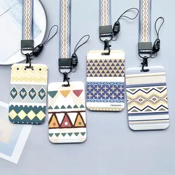 1pc Students ID Credit Cards Covers Teenagers Bus Card Holder with Lanyard Hand Rope Visit Door Badge Cards Protective Cover