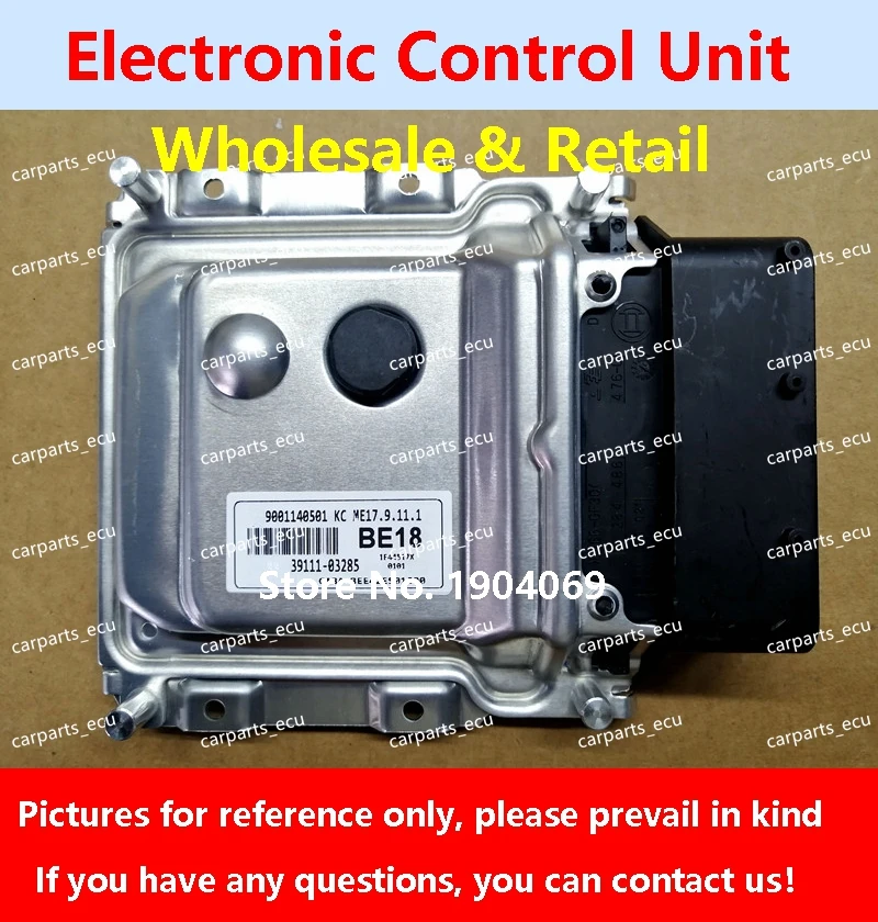 

ECU Engine computer board 39111-03285 BE18 39110-2BFC0 C30 39131-2B161 SQ6 ME17.9.11.1 For Hyundai kia rio cerato car