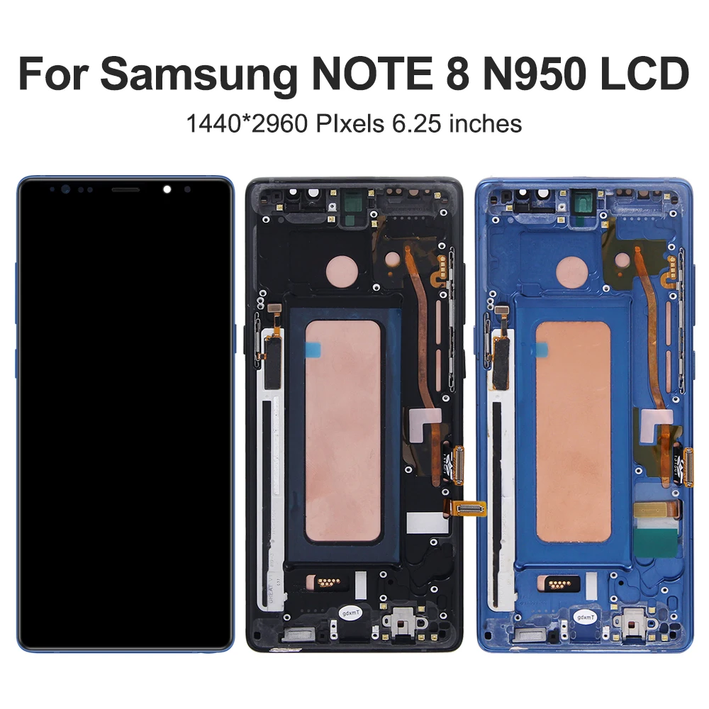 Note 8 For Samsung Tested For Note8 N950F N950U N950W N950FD LCD Display Touch Screen Digitizer Assembly Replacement