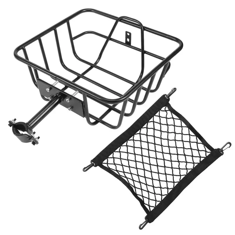 L71A Wire Lift-Off Rear Basket Bicycle Rear Basket Iron Hanging Basket Thickened And Widened Bicycle Basket For Bicycles