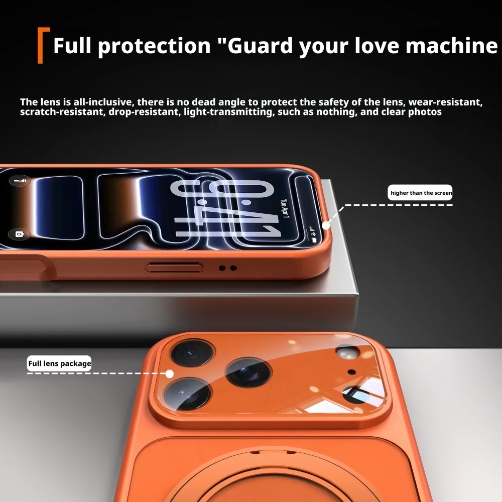 آيفون 17 16 15 14 13 12 برو ماكس ل Magsafe حافظة 360 ° حامل مغناطيسي دوار لحماية الكاميرا، غطاء ممتص للصدمات ناعم #4