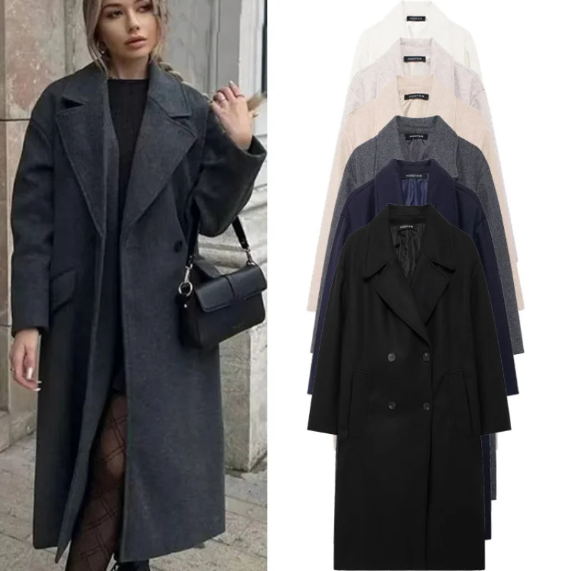 

AliExpress Autumn Winter New Women's Streetwear Warm Double-Sided High-End Light Luxury Trench Coat Jacket