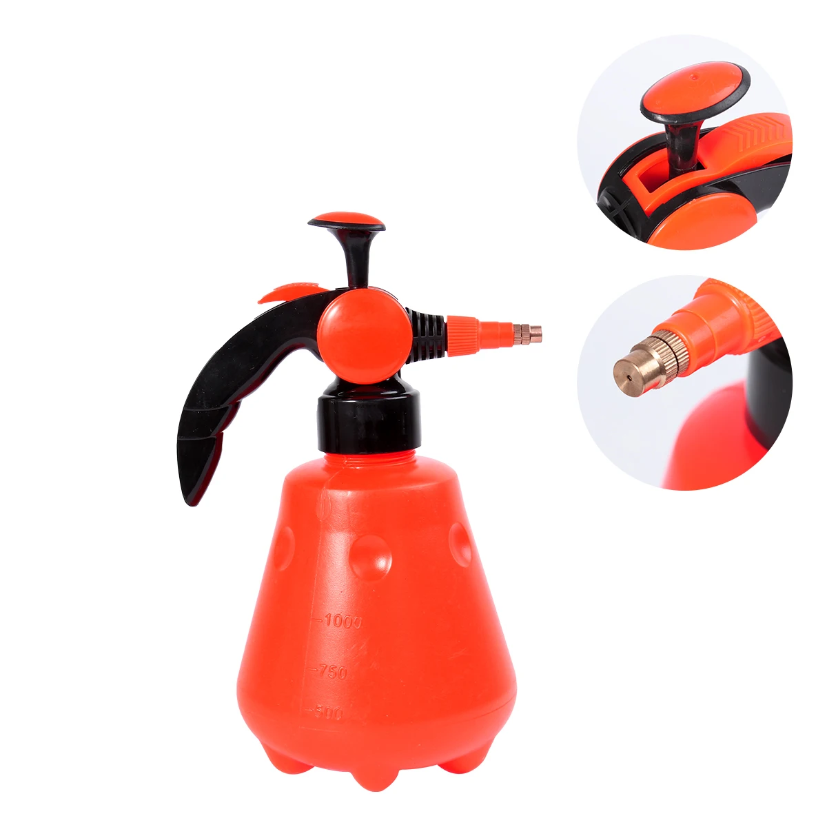 

1pc Atomization Spray Bottle 1L Red Lightweight Plastic Sprayer For Garden Watering Vehicle Cleaning Dead Corners Liquid