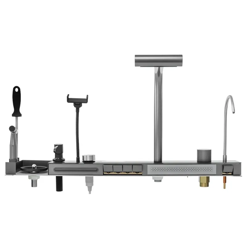 

New Style Stainless Steel Sink Set Water Core Pull-Out Sprayer Multifunction Popular Faucet Flexible Phone Holder