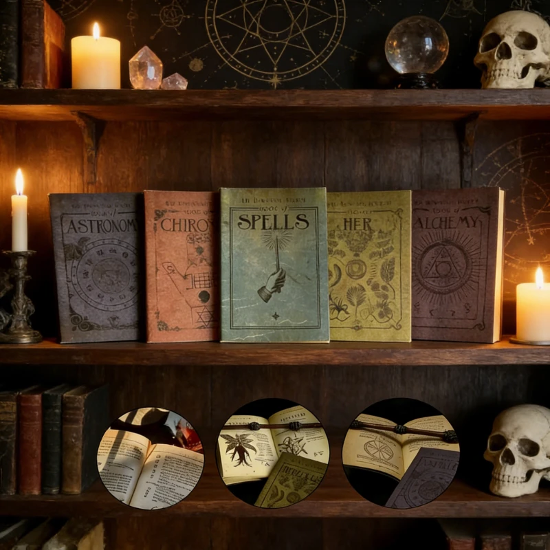 

14x9.5cm Retro Manual Magic Textbooks Movie Peripherals Role-play Party Supplies Creative Funny English Books Gifts Toys