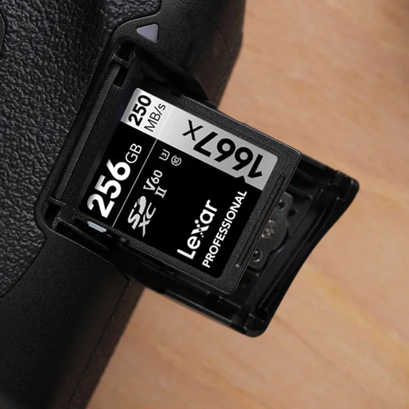 Lexar V60 4K Ultra Video SD Card 256GB 128GB 64GB Max 250Mb/s SDXC UHS-II Card Professional Memory Card for Camera