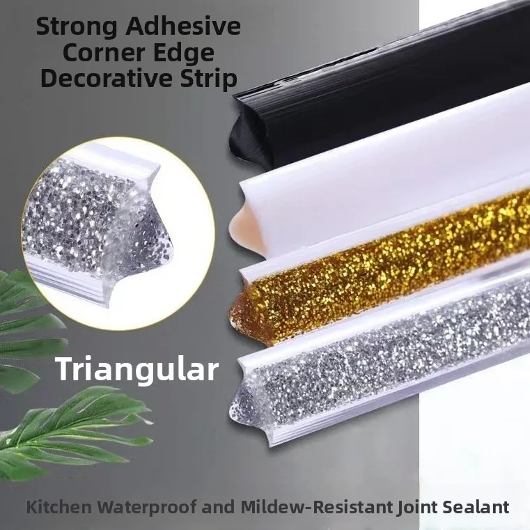 Modern Simple Style PVC Grafting  Decorative Line Self Adhesive Waterproof Corners Line for Kitchen Ceiling Decoration